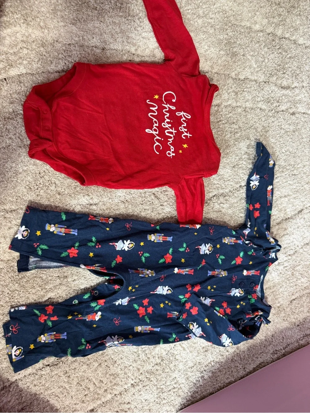 Old Navy Christmas Holiday Lot of 2 6-12 Month Baby Girl